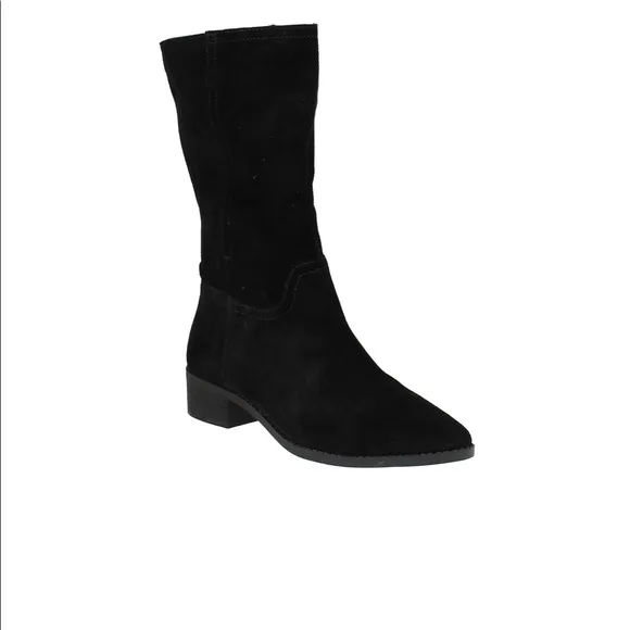 Lucky Brand Women's Lefara Boots - Black Split Suede size 6