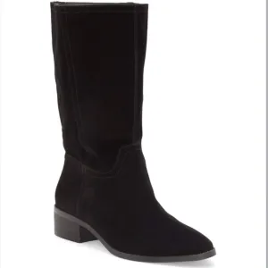 Lucky Brand Women's Lefara Boots - Black Split Suede size 6