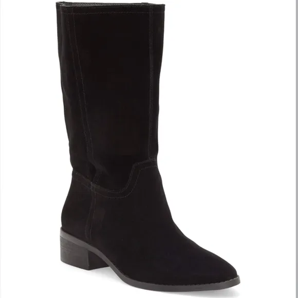 Lucky Brand Women's Lefara Boots - Black Split Suede size 6