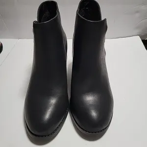 Luoika Women's Extra Wide Ankle Boots Mid Heel Side Zipper Booties Size 10.5
