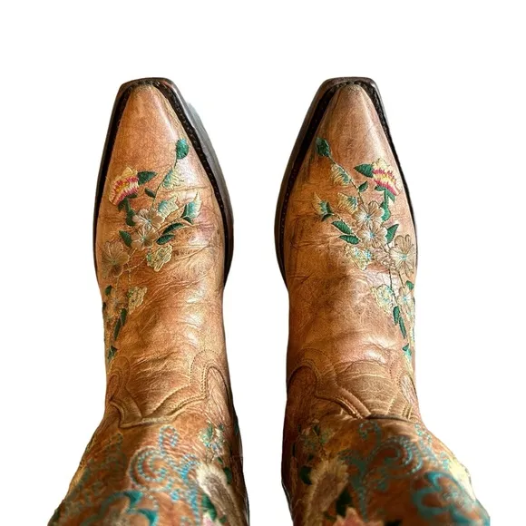 Maci Bean Rose Garden Western Boots Size 6