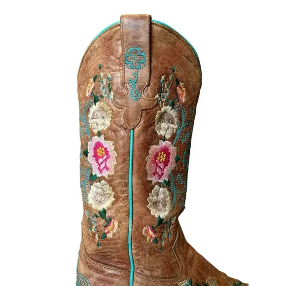 Maci Bean Rose Garden Western Boots Size 6