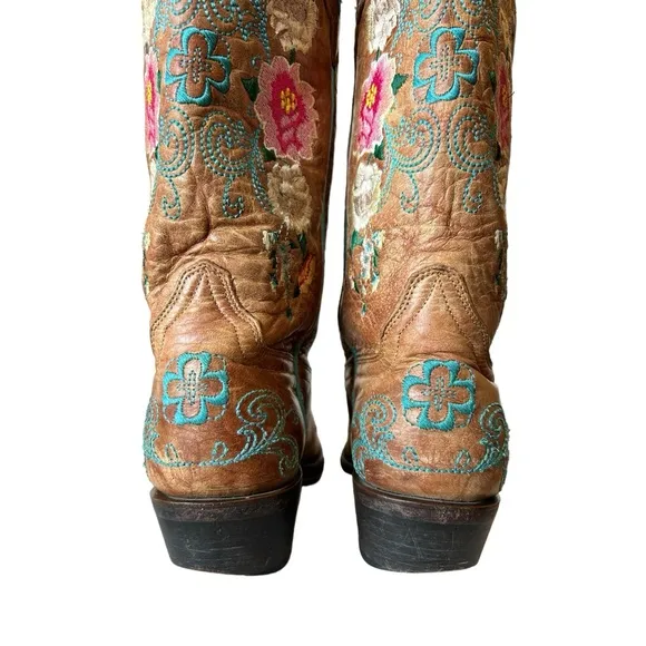 Maci Bean Rose Garden Western Boots Size 6