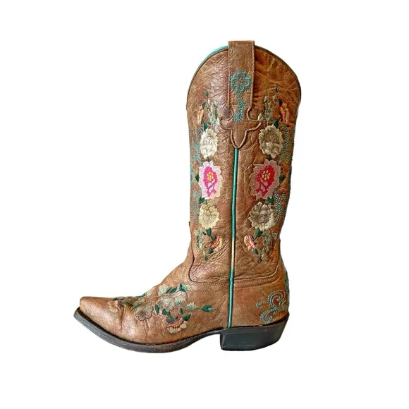 Maci Bean Rose Garden Western Boots Size 6