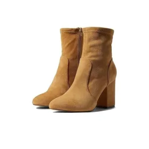 Madden Girl Rangerr Boots Womens 8.5 Tan Micro Leather Side Zipper Bootie KHD351
