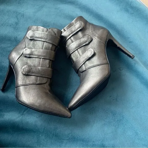 Made in Italy High End High Heels Ankle  Leather‎ Boots 8,5