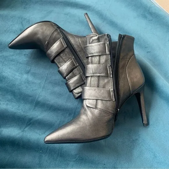 Made in Italy High End High Heels Ankle  Leather‎ Boots 8,5