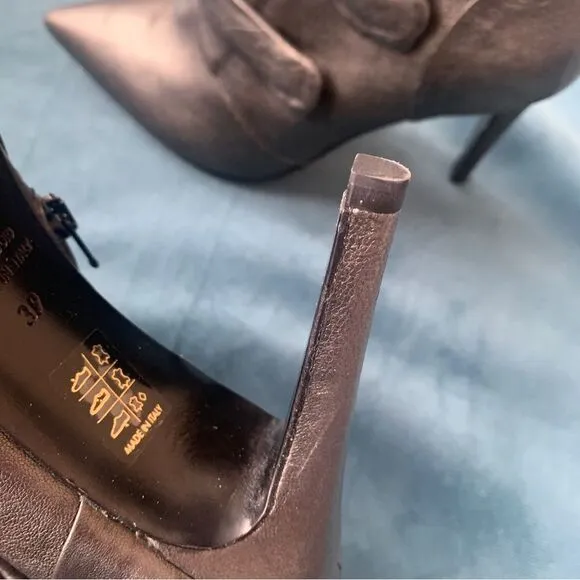 Made in Italy High End High Heels Ankle  Leather‎ Boots 8,5