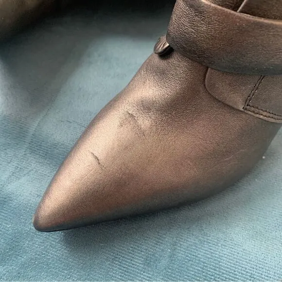Made in Italy High End High Heels Ankle  Leather‎ Boots 8,5