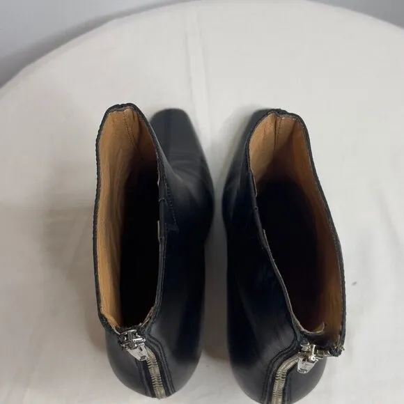 Madewell $218 The Dimes Stiletto Heel Ankle Boot Black Size 9.5 NT545