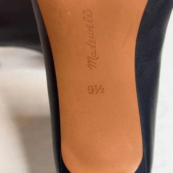 Madewell $218 The Dimes Stiletto Heel Ankle Boot Black Size 9.5 NT545