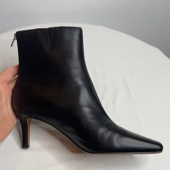 Madewell $218 The Dimes Stiletto Heel Ankle Boot Black Size 9.5 NT545