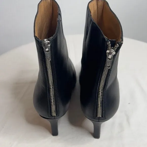Madewell $218 The Dimes Stiletto Heel Ankle Boot Black Size 9.5 NT545
