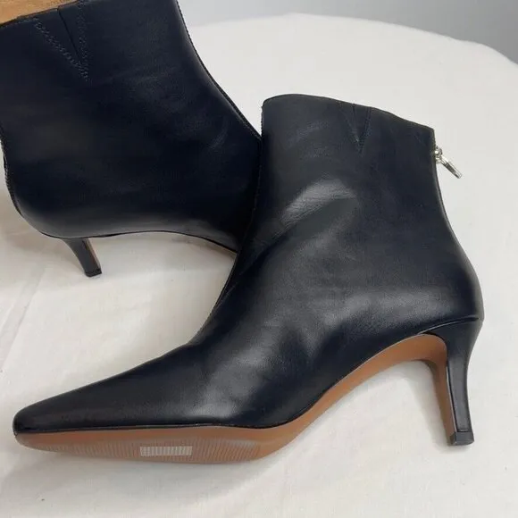Madewell $218 The Dimes Stiletto Heel Ankle Boot Black Size 9.5 NT545