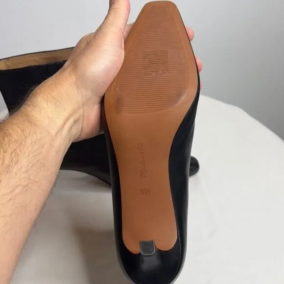 Madewell $218 The Dimes Stiletto Heel Ankle Boot Black Size 9.5 NT545