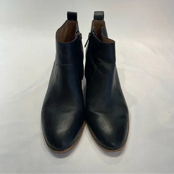 Madewell Black Leather Ankle Boots – Size 7.5