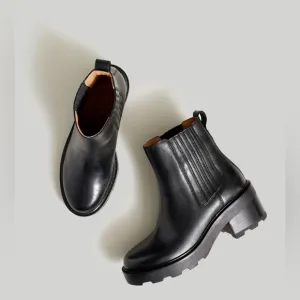 Madewell The Gwenda Platform Ankle Boot Black Size 8