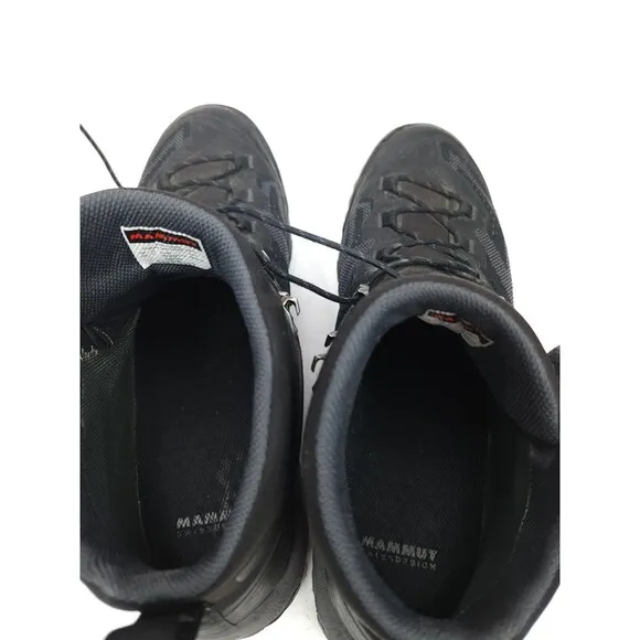 Mammut Ducan Mid GTX Backpacking Hiking Boots - Men's 11, Black, 3030-03540