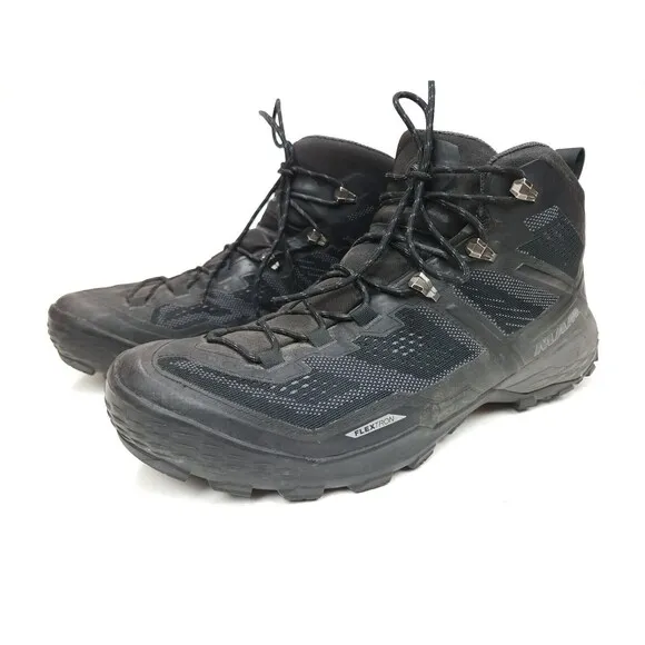 Mammut Ducan Mid GTX Backpacking Hiking Boots - Men's 11, Black, 3030-03540