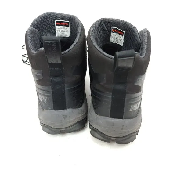 Mammut Ducan Mid GTX Backpacking Hiking Boots - Men's 11, Black, 3030-03540