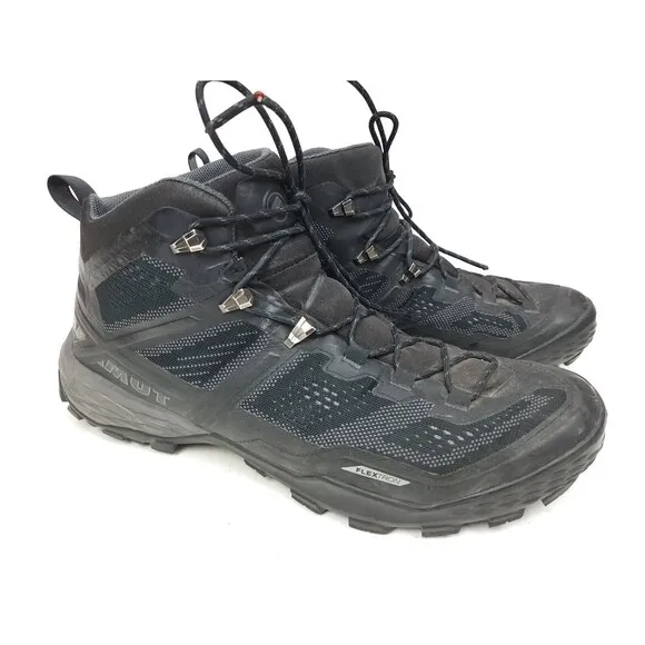 Mammut Ducan Mid GTX Backpacking Hiking Boots - Men's 11, Black, 3030-03540