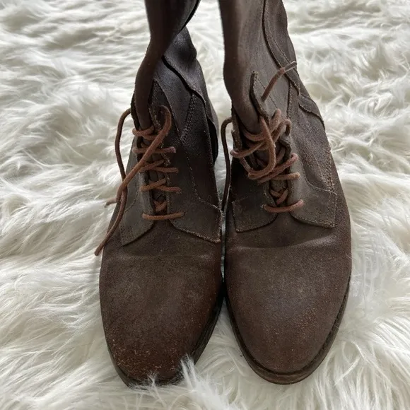 Marc Albert Outback Brown Knee-High Leather Boots riding boots size 8.5 m
