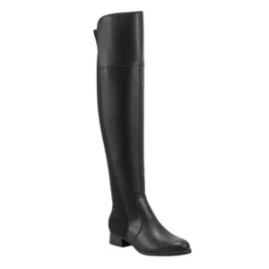 Marc Fisher Black Almond-Toed Over-the-Knee Boots -- Size 6