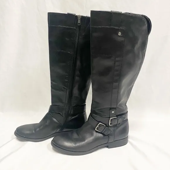 Marc Fisher Black Leather Riding Boots