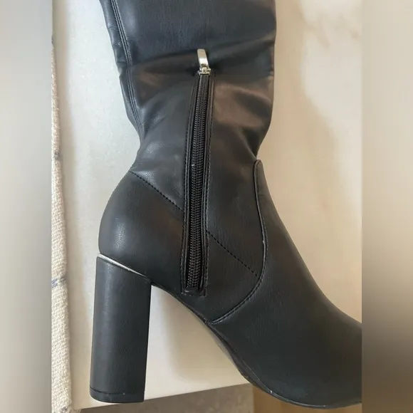 Marc fisher faux leather over the knee tie boots. style - VANY2