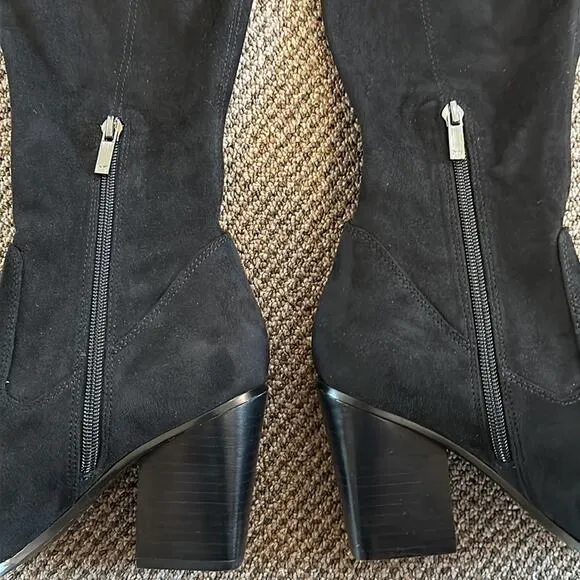 Marc Fisher LTD Okun Over The Knee Thigh Black Suede Boots Size 6.5
