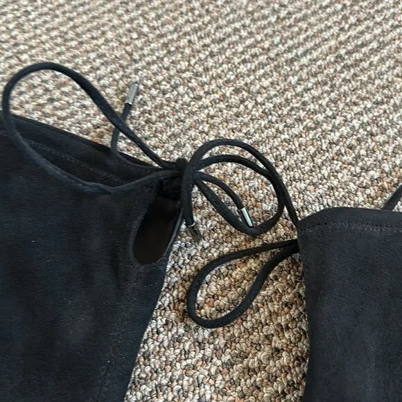 Marc Fisher LTD Okun Over The Knee Thigh Black Suede Boots Size 6.5