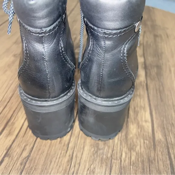 Marc Fisher LTD. Size 7M Women's Wenner Boots Black Goth Grunge Chunky Heel