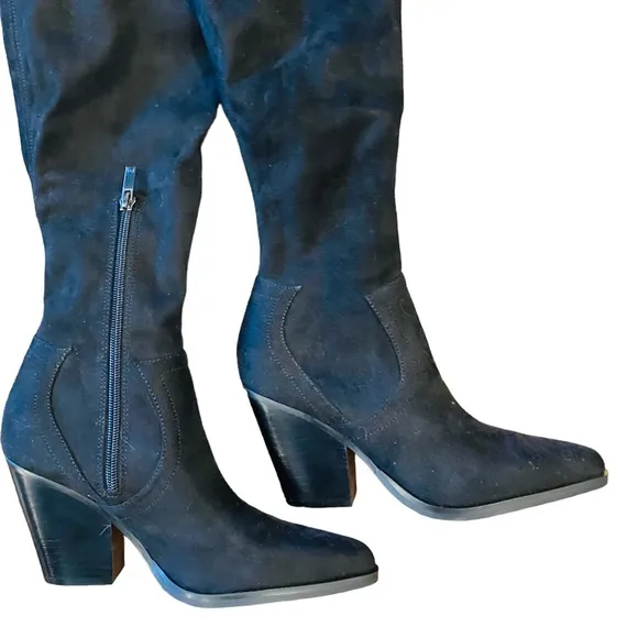 Marc Fisher Meyana Over The Knee Boot Black Suede