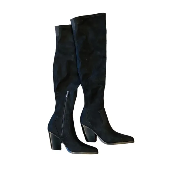 Marc Fisher Meyana Over The Knee Boot Black Suede