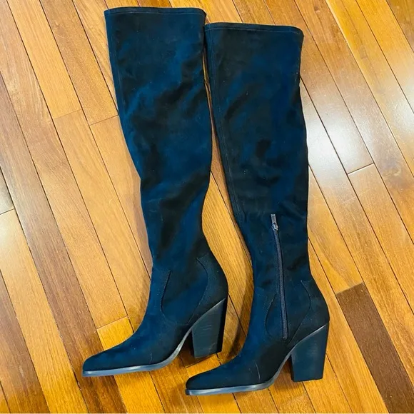 Marc Fisher Meyana Over The Knee Boot Black Suede