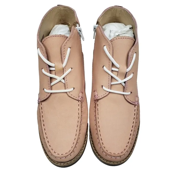 Marc Joseph | NIB Lincoln Bootie Blush Nubuck Leather Lace Up Boots Girl's 2