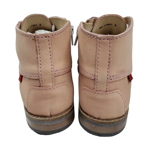Marc Joseph | NIB Lincoln Bootie Blush Nubuck Leather Lace Up Boots Girl's 2