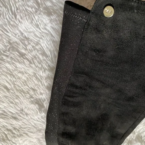 Marc Fisher Black Sparkle Tall Boots Size 7 M EUC