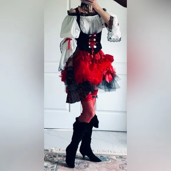 Mardi Gras Buccaneer swashbuckler, renaissance, Marie Antoinnette, pirate S-M