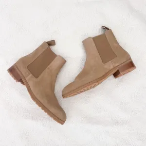 Margaux The Chelsea Boot in Sand Suede Ankle Boots 43