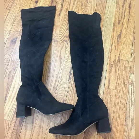 Mark Fisher - over the knee black suede boots size 9