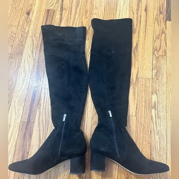 Mark Fisher - over the knee black suede boots size 9