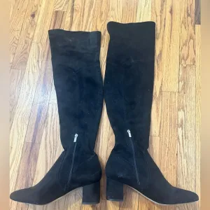 Mark Fisher - over the knee black suede boots size 9