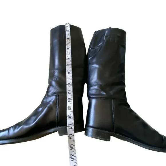 Marlborough Riding Boots Women's US SZ 8.5 UK size 7.5 Black Leather Knee High