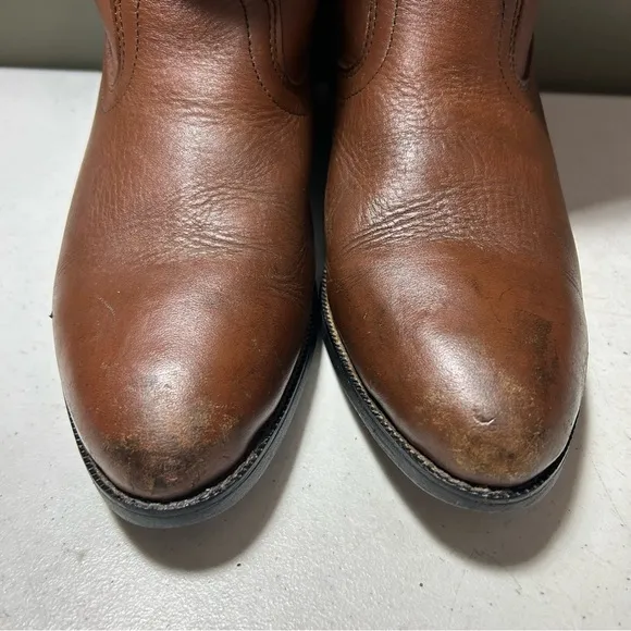 Mason Western BOOTS Leather Western Work Riding Biker Boots Mens 11D Steel Toe
