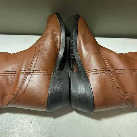 Mason Western BOOTS Leather Western Work Riding Biker Boots Mens 11D Steel Toe