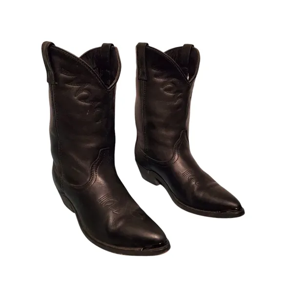 Masterson Boot Co Beautiful Black Leather Cowboy Western Boots Women's Size 9.5M