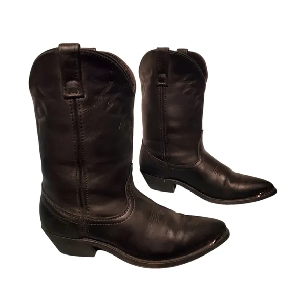 Masterson Boot Co Beautiful Black Leather Cowboy Western Boots Women's Size 9.5M