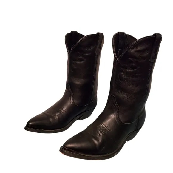 Masterson Boot Co Beautiful Black Leather Cowboy Western Boots Women's Size 9.5M