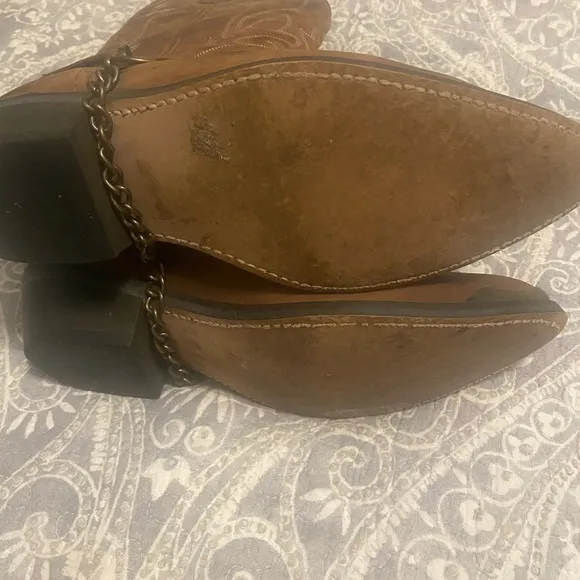 Masterson Laredo men’s cowboy  boots with chains and straps